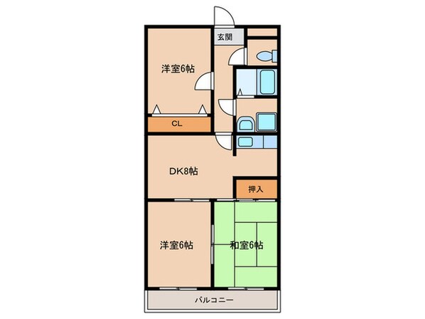 ｼｬﾙﾏﾝ光の物件間取画像